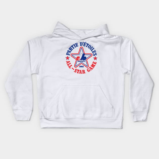 Defunct 80s Montreal Baseball All Star Kids Hoodie by Defunctland